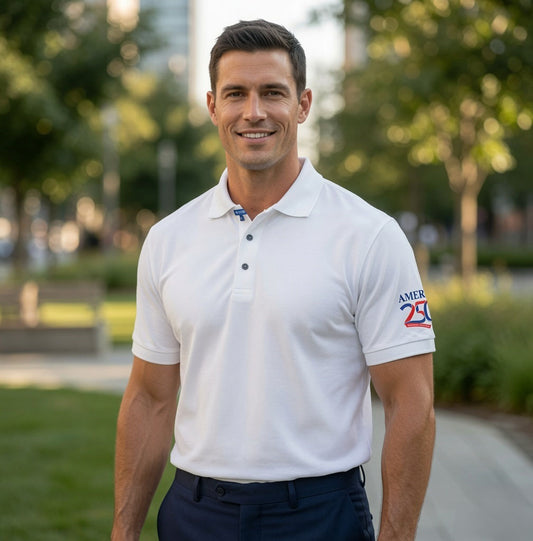 250th Anniversary Men's Premium Polo - White